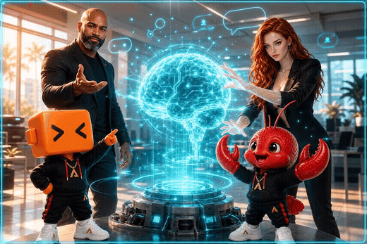 O seu agente Claw em ação: instalado por você, trabalhando pela sua empresa 24 horas por dia.